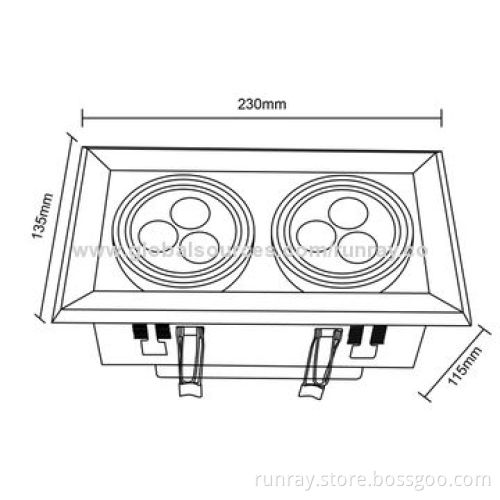 9W LED Cabinet Light, 85-265V AC Input Voltage, Bridgelux/Epistar Chip, 80-100lm/W, CE/RoHS MarkNew